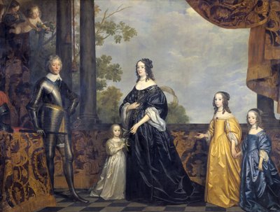 Group Portrait of Frederick Henry, Prince of Orange (1584-1647), Amalia of Solms-Braunfels (1602-1675) and Their Three Youngest Daughters by Gerrit van Honthorst
